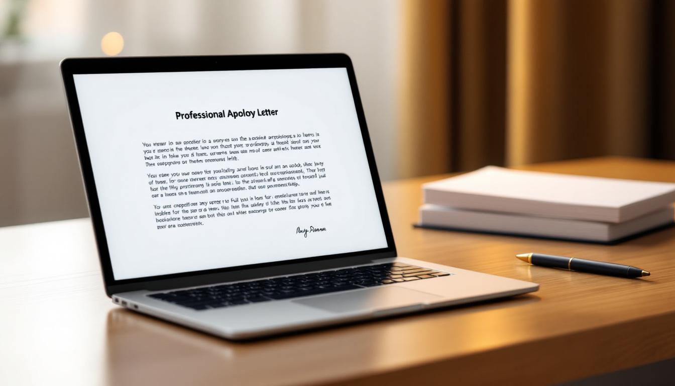 Votre lettre d'excuse professionnelle en 5 minutes chrono